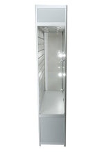 SOLARIS 1200 x 400 x 1980mm Glass Cabinets W/storage - Display Cabinets Direct