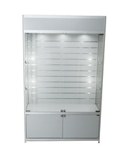 SOLARIS 1200 x 400 x 1980mm Glass Cabinets W/storage - Display Cabinets Direct