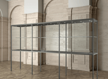 3.6M Bravura Elite Museum Glass Display Showcase On Legs Modular (3.6M Wide x 2M High) MU120F3 - Glass Cabinets & Custom Showcases