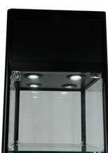 SOLARIS 500 x 500 x 1980mm Glass Cabinets W/storage - Display Cabinets Direct