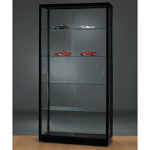 Aspire WME 1000 Glass Display Cabinet Black - Display Cabinets Direct