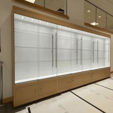 4m School Trophy Case + Cupboard - Display Cabinets Direct