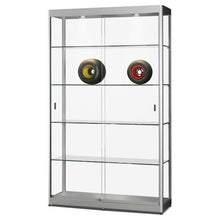 Aspire GPC 1200 Glass Display Cabinet silver - Display Cabinets Direct