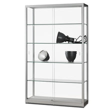 Aspire WME 1200 Glass Display Cabinet silver - Display Cabinets Direct