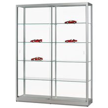 Aspire WME 1500 Glass Display Cabinet silver - Display Cabinets Direct