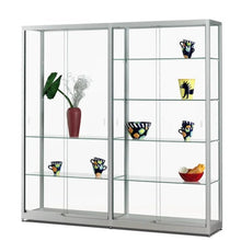 Aspire WME 1976 Glass Display Cabinet silver - Display Cabinets Direct