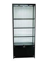 SOLARIS 800 x 400 x 1980mm Glass Cabinets W/storage - Display Cabinets Direct