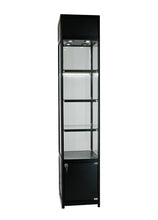 SOLARIS 500 x 500 x 1980mm Glass Cabinets W/storage - Display Cabinets Direct
