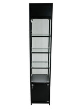 SOLARIS 500 x 500 x 1980mm Glass Cabinets W/storage - Display Cabinets Direct