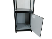 SOLARIS 500 x 500 x 1980mm Glass Cabinets W/storage - Display Cabinets Direct