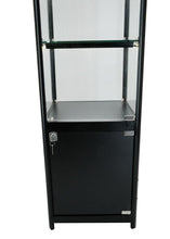 SOLARIS 500 x 500 x 1980mm Glass Cabinets W/storage - Display Cabinets Direct