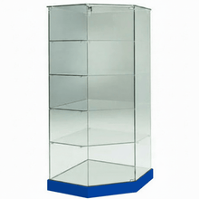 0.73M Premier Glass Display CORNER Cabinet (0.73cm Wide x 1.8M High x 0.46M Depth) More Colours - Glass Cabinets & Custom Showcases
