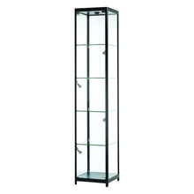 Vista Black Display Cabinet Tall Narrow - Display Cabinets Direct