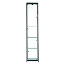Vista Black Display Cabinet Tall Narrow - Display Cabinets Direct