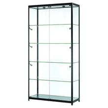 Vista Black Display Cabinet Tall Extra Wide - Display Cabinets Direct
