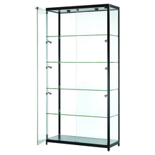 Vista Black Display Cabinet Tall Extra Wide - Display Cabinets Direct