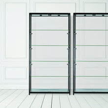 Vista Black Display Cabinet Tall Extra Wide - Display Cabinets Direct