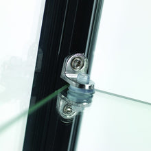 Vista Black Display Cabinet Tall Narrow (with storage) - Display Cabinets Direct