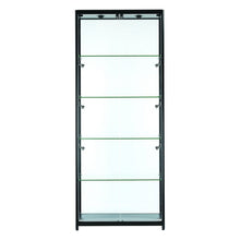 Vista Black Display Cabinet Tall Wide - Display Cabinets Direct