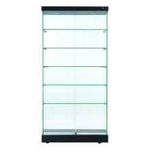Napoli Black Display Cabinet Tall Wide - Display Cabinets Direct
