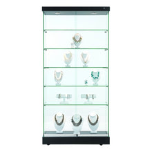 Napoli Black Display Cabinet Tall Wide - Display Cabinets Direct