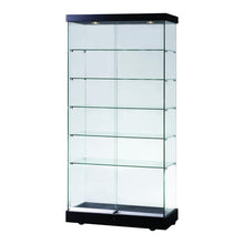 Napoli Black Display Cabinet Tall Wide - Display Cabinets Direct