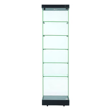 Napoli Black Display Cabinet Tall Narrow - Display Cabinets Direct