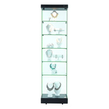 Napoli Black Display Cabinet Tall Narrow - Display Cabinets Direct