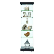 Napoli Black Display Cabinet Tall Narrow - Display Cabinets Direct