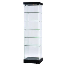 Napoli Black Display Cabinet Tall Narrow - Display Cabinets Direct