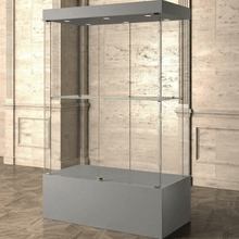 Bravura MU120 Museum Display Showcase - 120x200x60cm, Tempered Glass, LED Lighting, Custom Options - Display Cabinets Direct