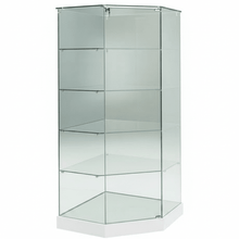0.73M Premier Glass Display CORNER Cabinet (0.73cm Wide x 1.8M High x 0.46M Depth) More Colours - Glass Cabinets & Custom Showcases