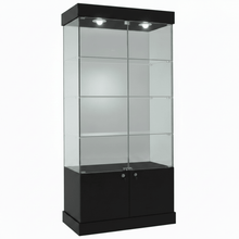 0.73M School Trophy Glass Display Cabinet With Lockable Cupboard & Top Lights (0.73M Wide x 1.88M High) More Colours (P121CS) - Glass Cabinets and Custom Showcases