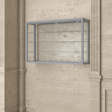 O.95M Bravura Elite Museum Glass Display Wall Showcase (0.95M Wide x 0.8M High) GREY MU95FP - Glass Cabinets & Custom Showcases
