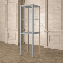 0.6M Bravura Elite Museum Glass Display Showcase On Legs (0.6M Wide x 2M High) GREY MU60F - Glass Cabinets & Custom Showcases