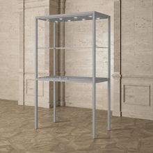 1.2M Bravura Elite Museum Glass Display Showcase On Legs (1.2M Wide x 2M High) GREY MU120F - Glass Cabinets & Custom Showcases