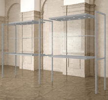 2.4M Bravura Elite Museum Glass Display Showcase On Legs Modular (2.4M Wide x 2M High) MU120F - Glass Cabinets & Custom Showcases