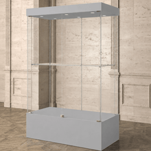1.2M Bravura Elite Museum Glass Display Showcase (1.2M Wide x 2M High) GREY MU120 - Glass Cabinets & Custom Showcases