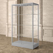 1.2M Bravura Elite Museum Glass Display Cabinet (1.2M Wide x 2M High) GREY MU120FC - Glass Cabinets & Custom Showcases
