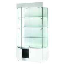 Elite Tall Wide Display Cabinet (with storage) - Display Cabinets Direct