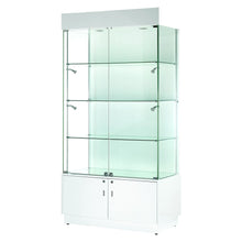 Elite Tall Wide Display Cabinet (with storage) - Display Cabinets Direct