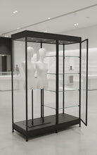 Double mannequin with shelves to one side - Display Cabinets Direct