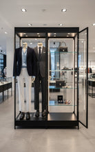 Double mannequin with shelves to one side - Display Cabinets Direct