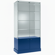 0.73M School Trophy Glass Display Cabinet With Lockable Cupboard (0.73M Wide x 1.8M High) More Colours (P130CC) - Glass Cabinets and Custom Showcases