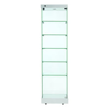 Napoli Grey Display Cabinet Tall Narrow - Display Cabinets Direct