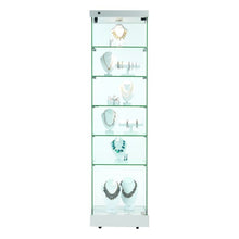 Napoli Grey Display Cabinet Tall Narrow - Display Cabinets Direct