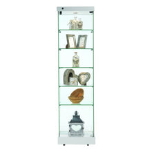 Napoli Grey Display Cabinet Tall Narrow - Display Cabinets Direct