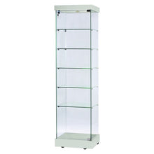 Napoli Grey Display Cabinet Tall Narrow - Display Cabinets Direct