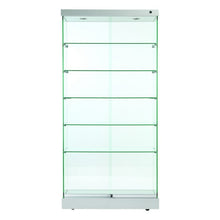 Napoli Grey Display Cabinet Tall Wide - Display Cabinets Direct