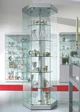 Kensington 201GB Hexagonal Glass Showcase - Display Cabinets Direct